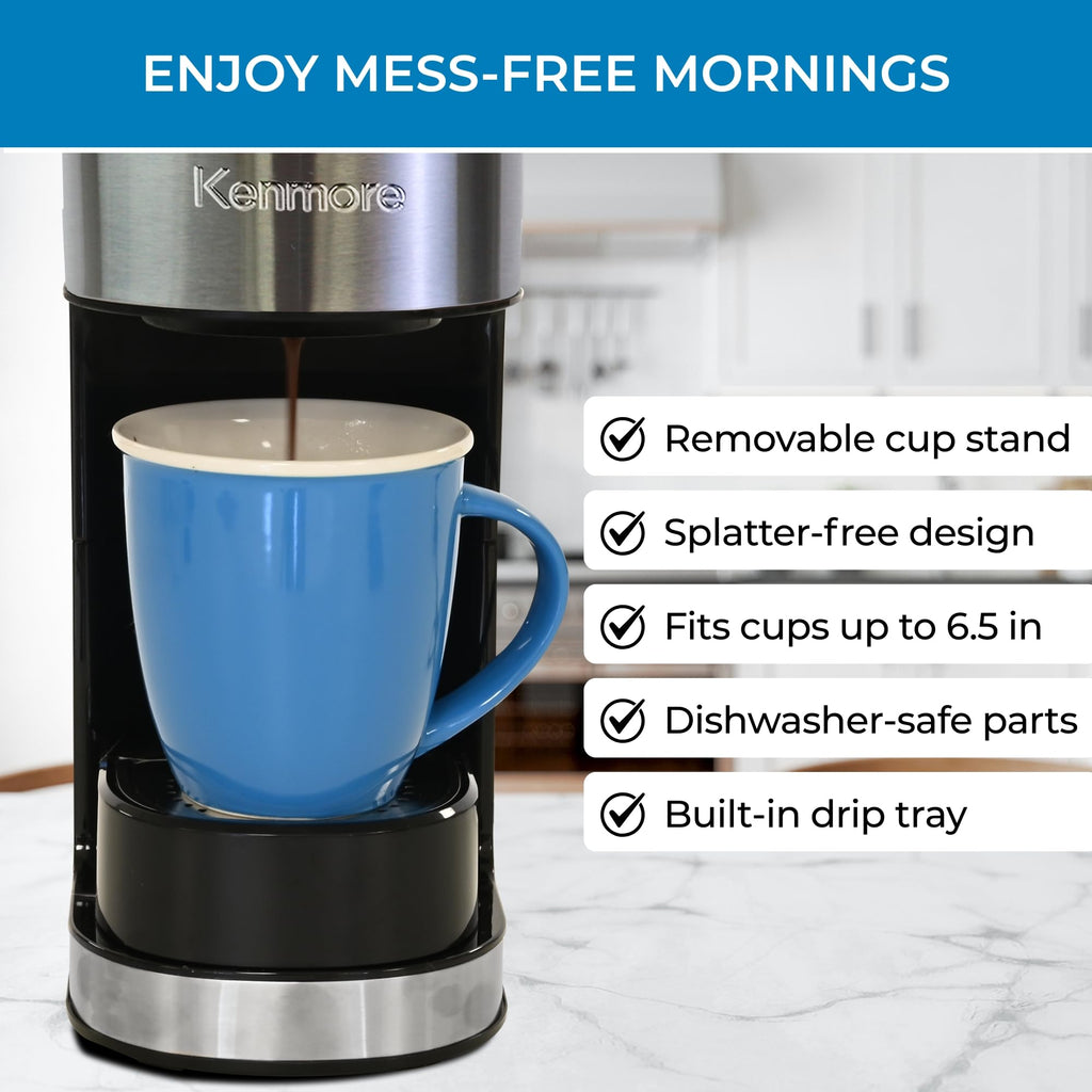 Single Serve Coffee Maker 6–12 Oz Black B9857