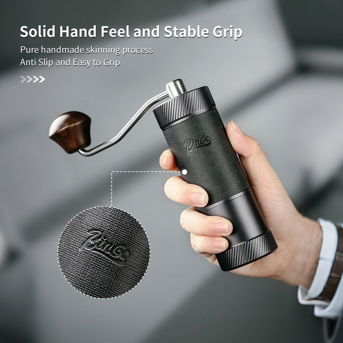 Manual Coffee Bean Grinder with Stainless Steel Conical Burr I23388