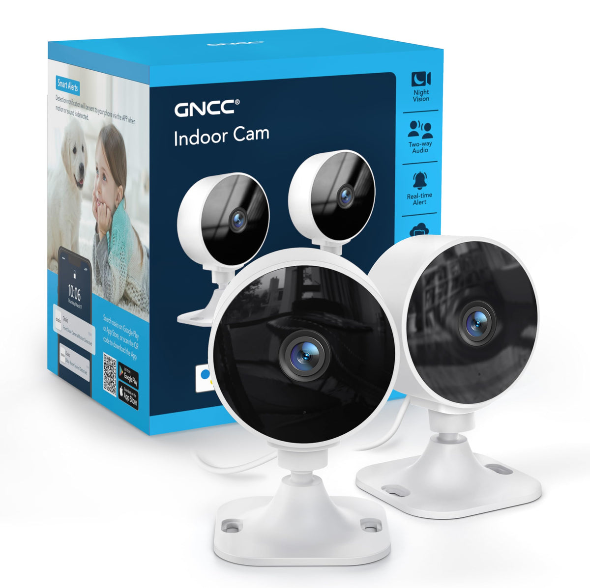 2.4GHz Indoor Security Camera 1080P 2-Pack N93248