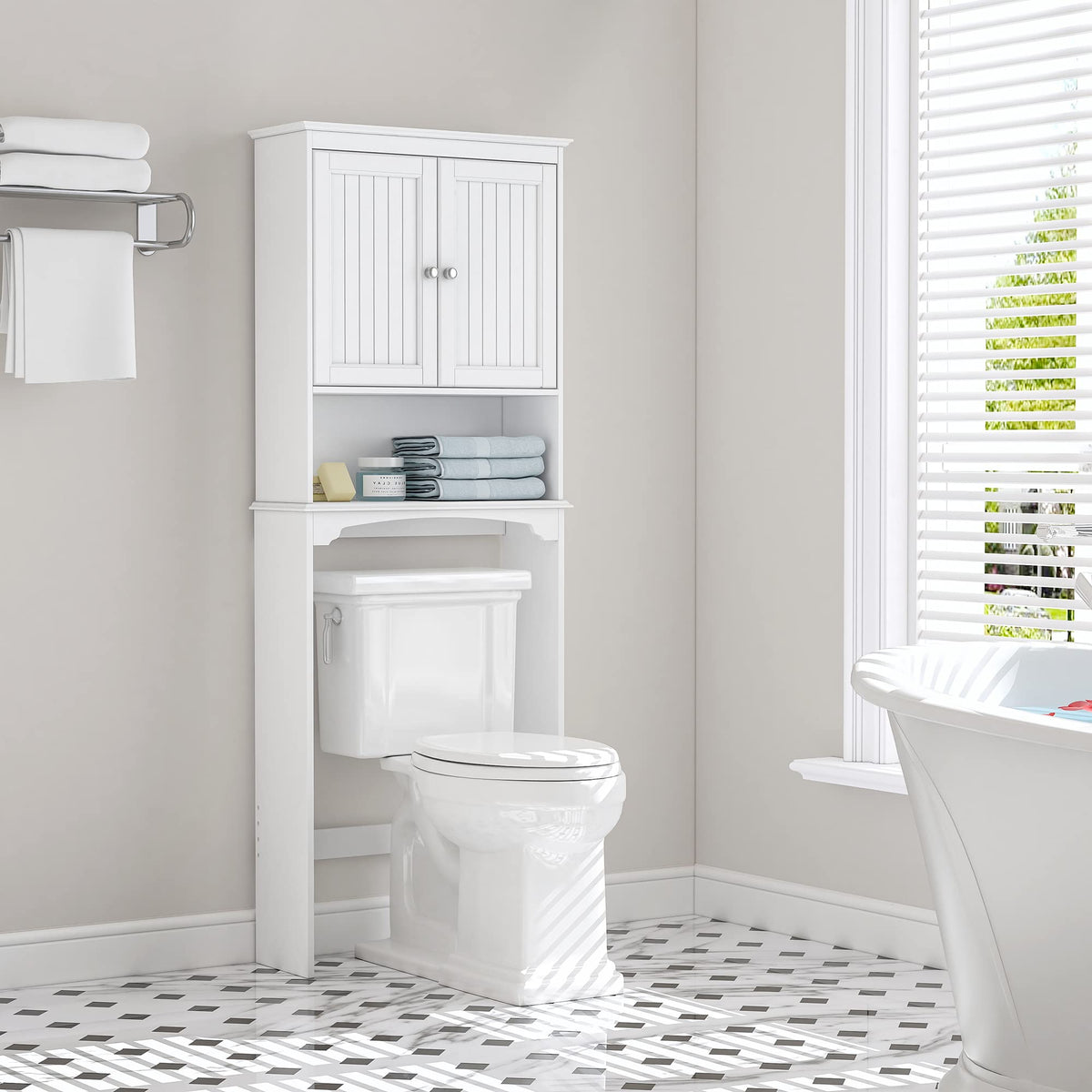 Over The Toilet Storage Cabinet with Doors F7321