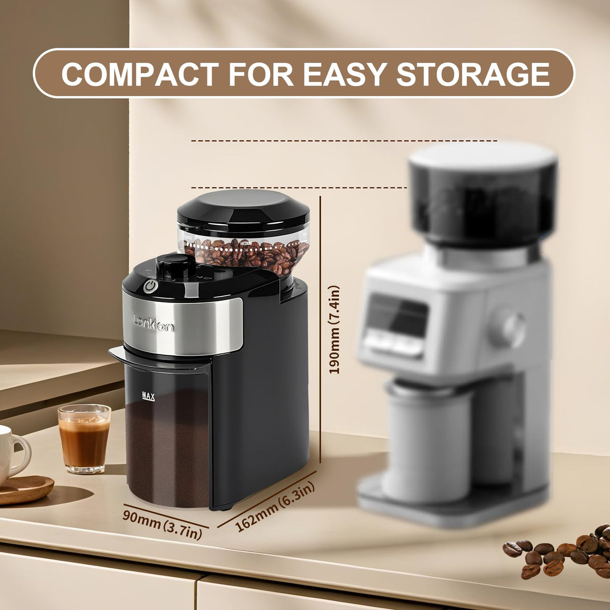 Electric Burr Coffee Grinder with 28 Adjustable Grind Settings F9632