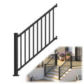Aluminum Stair Railing Kit with Post, Matte Black T7470