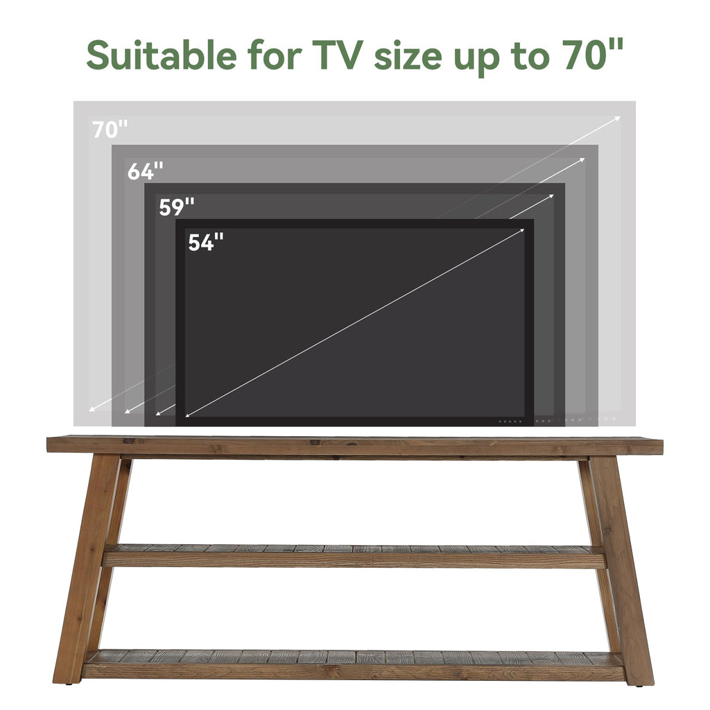 63" Solid Wood TV Stand N587841