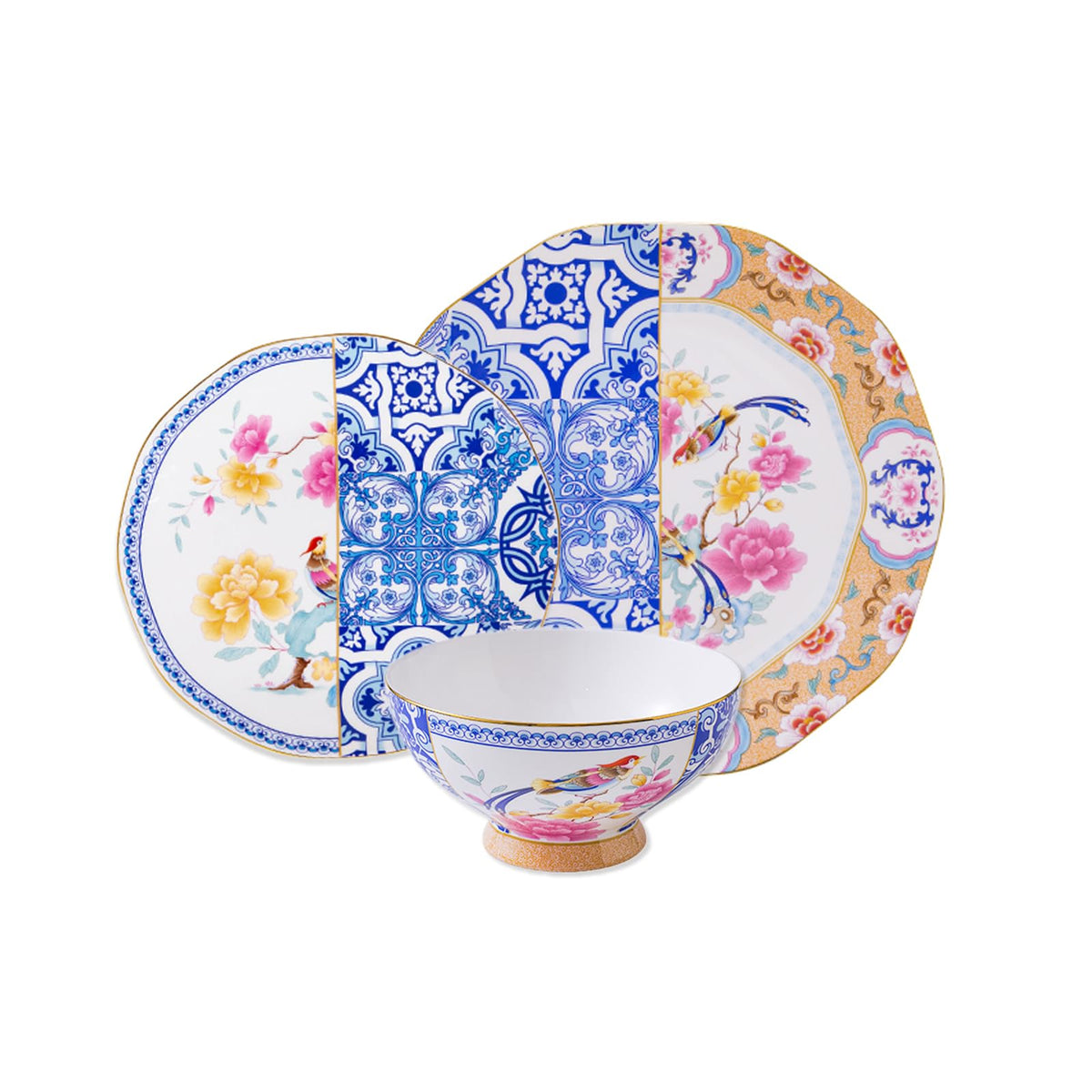 Bone China Dinnerware Set for 4, 12-Piece I483510