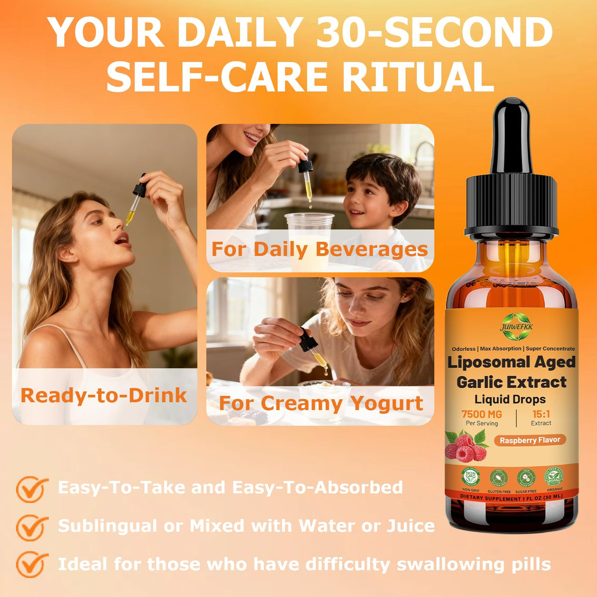 Odorless 500 mg Liposomal Aged Garlic Extract Liquid Drop Y41279