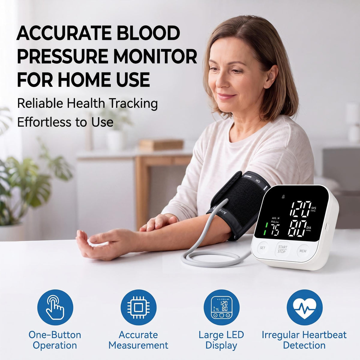 Blood Pressure Monitor Upper Arm Cuff with Storage Bag A26573