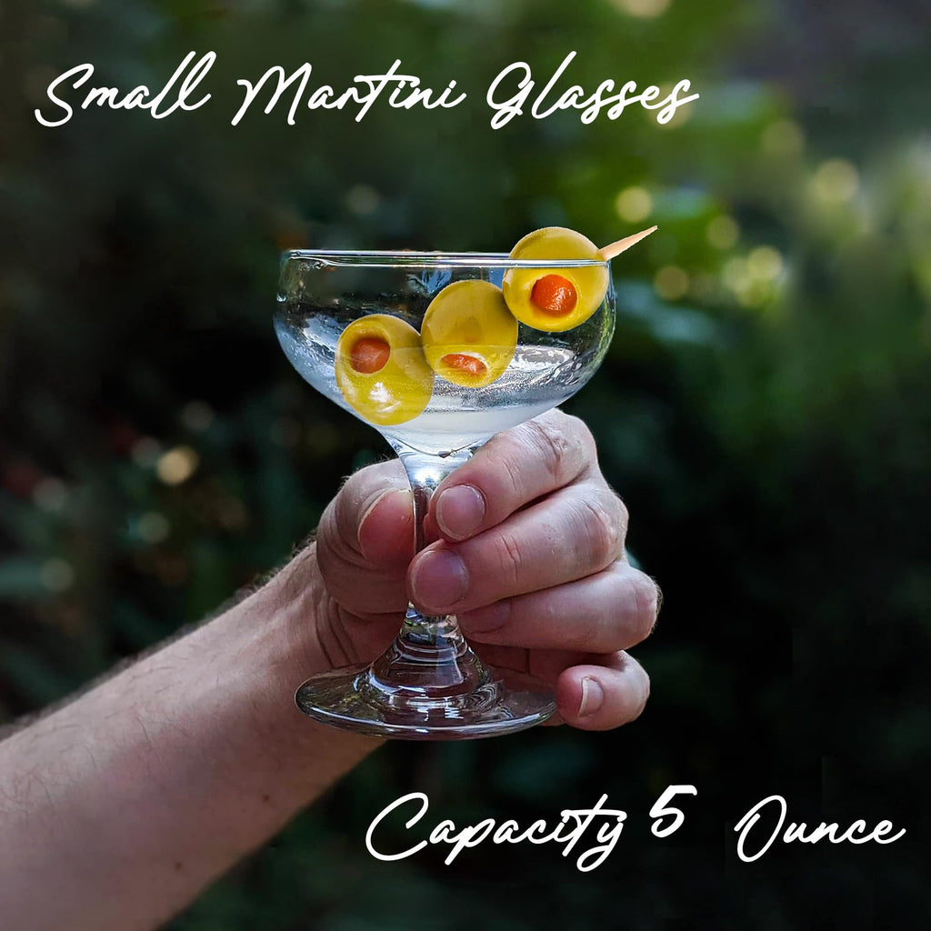 Clear 5 Ounce Stemmed Cocktail Glasses Set of 6 Y197