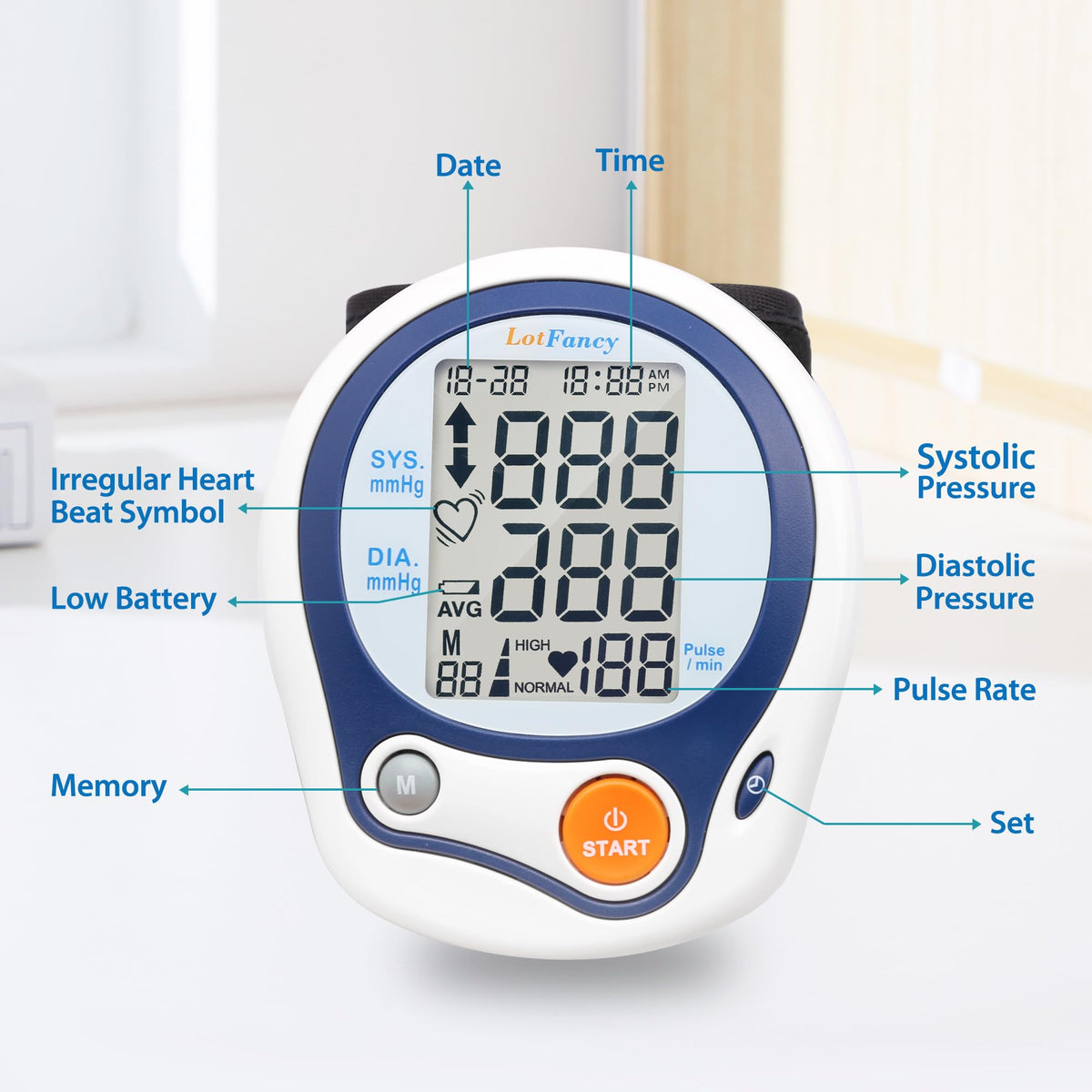 Kids Wrist Blood Pressure Monitor with Carrying Case R3482