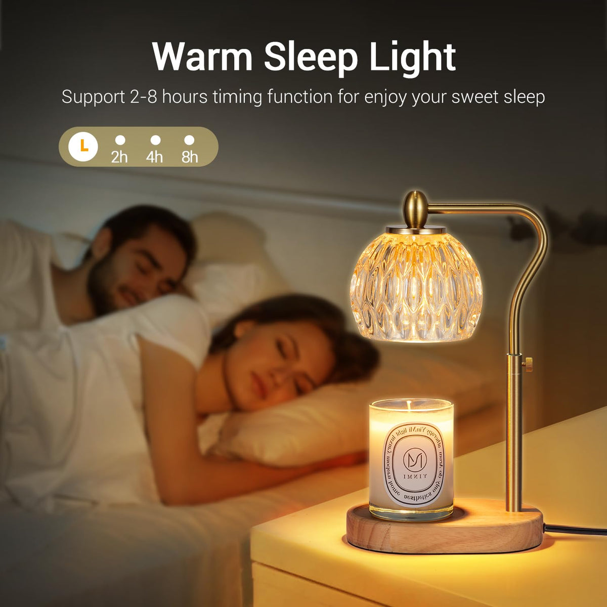 Candle Warmer Lamp with Timer & Dimmer Height Adjustable K257614