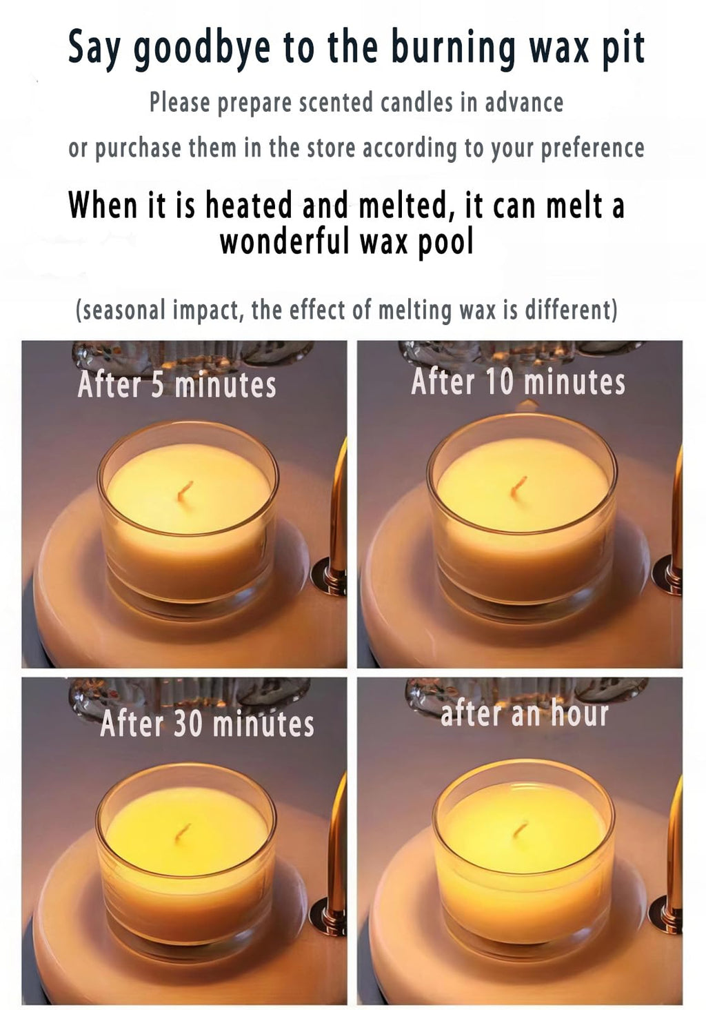Adjustable Dimmable Candle Warmer Lamp with 2 Bulbs B77835