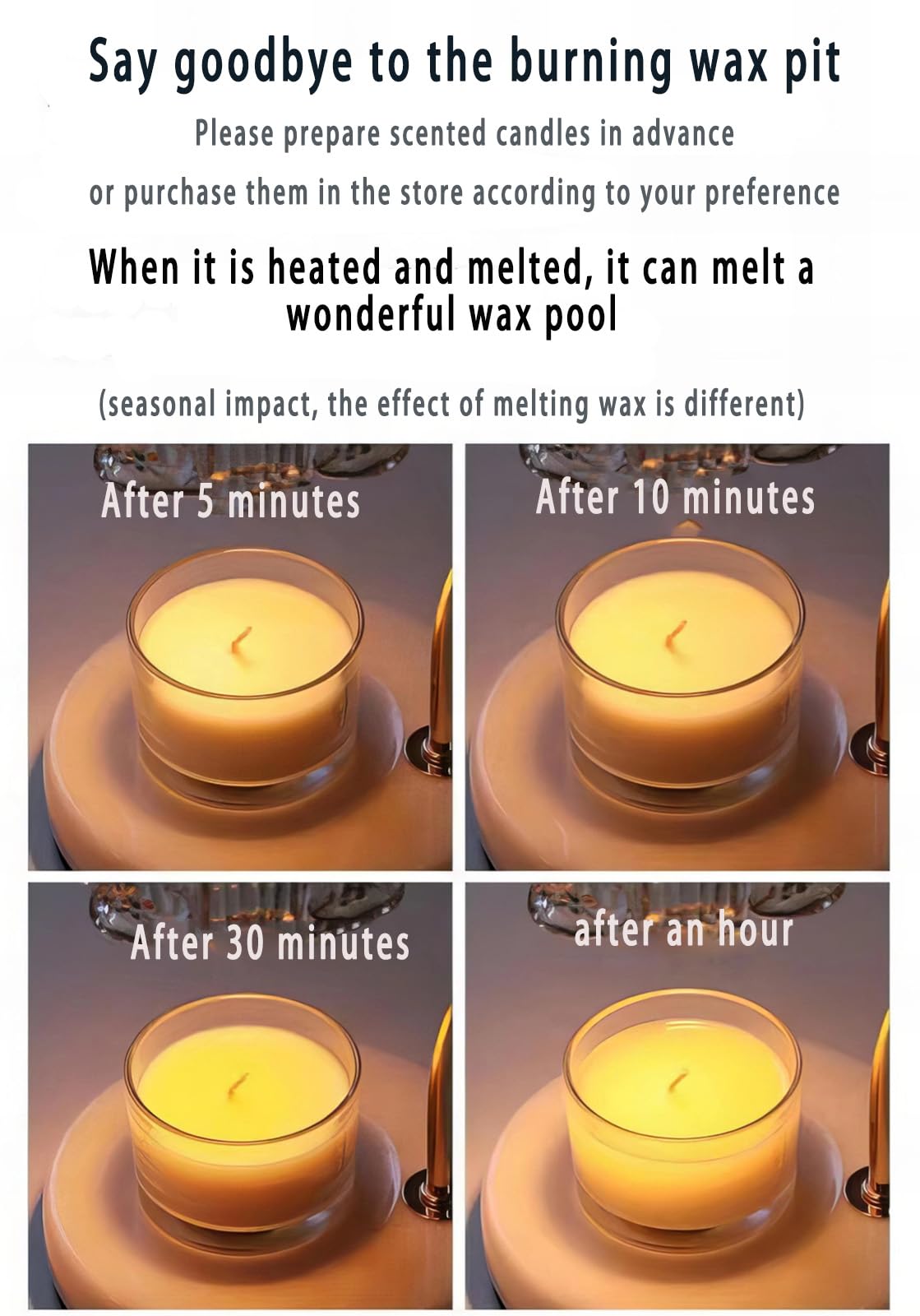 Adjustable Dimmable Candle Warmer Lamp with 2 Bulbs B77835