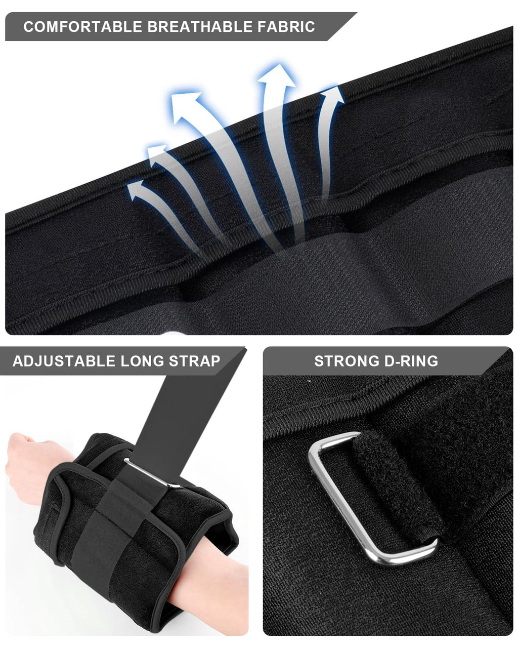 Adjustable Ankle Weights with Removable Weight B613470