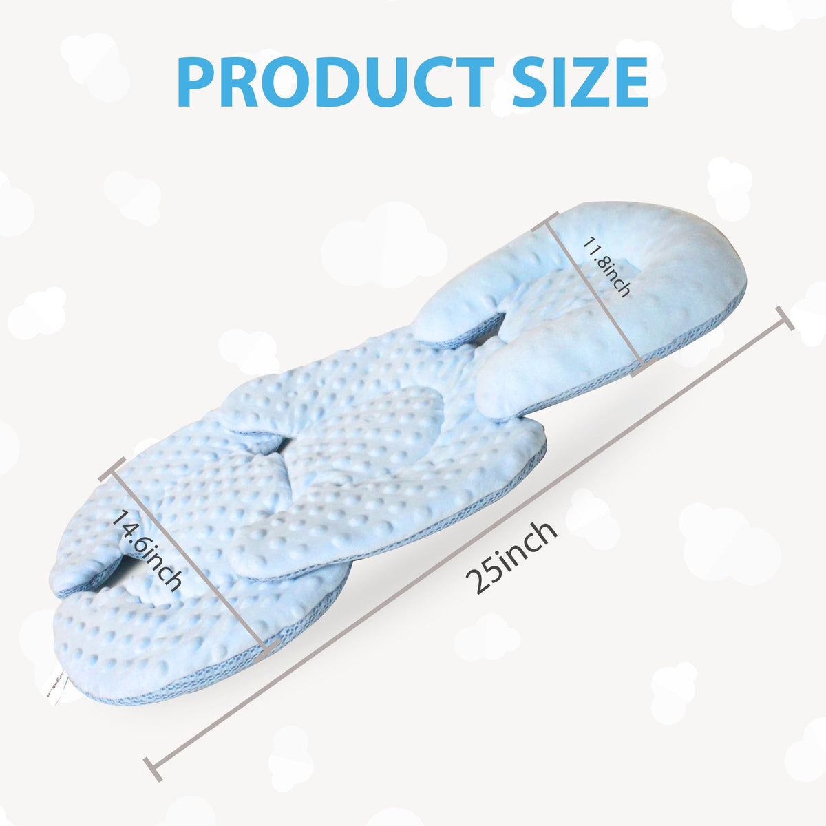 Infant Carseat Insert 2-in-1 Reversible Support Pad U8830