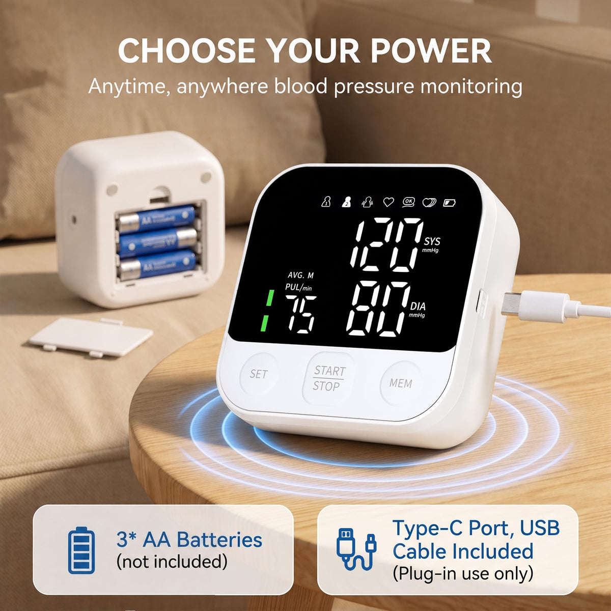 Blood Pressure Monitor Upper Arm Cuff with Storage Bag A26573