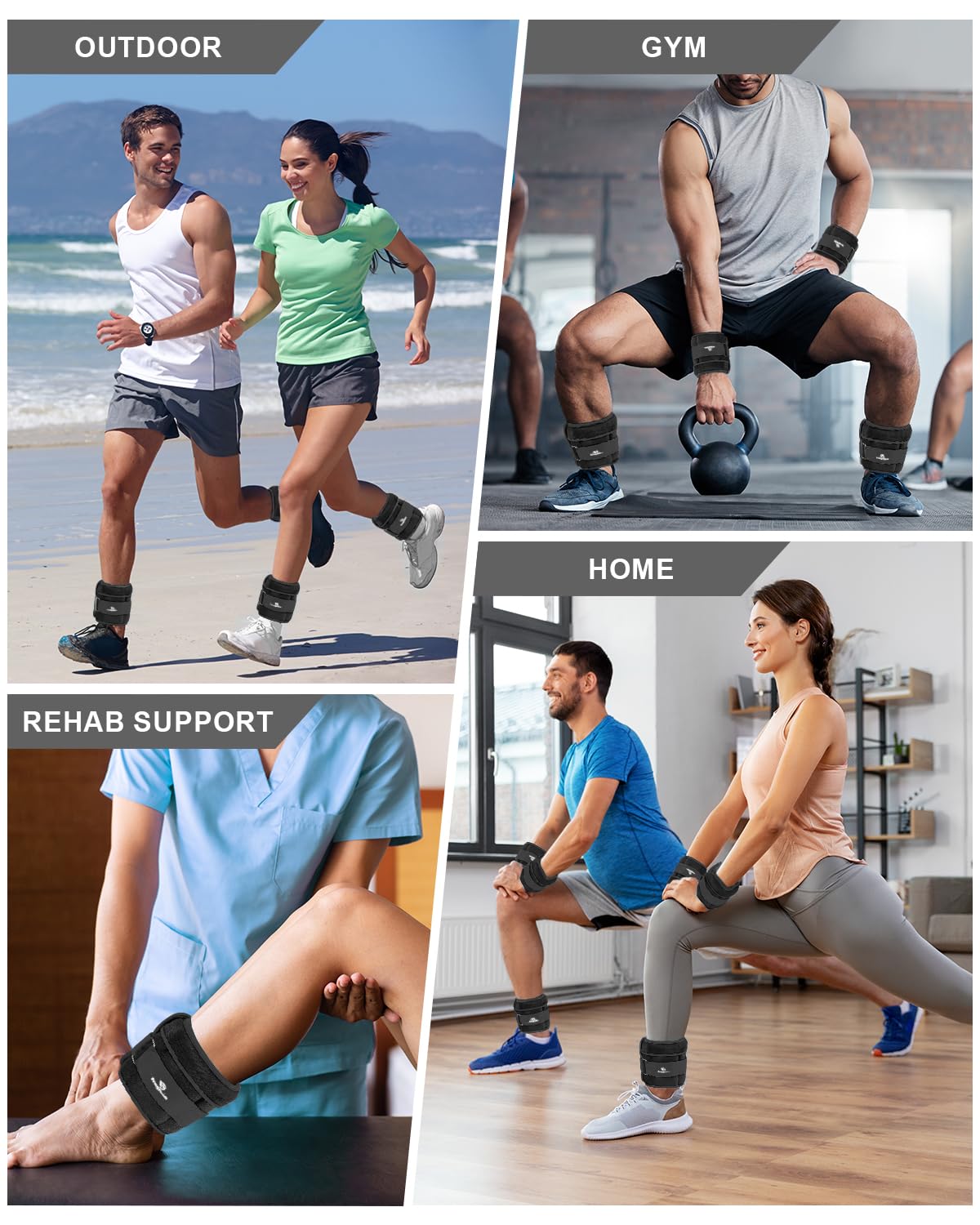 Adjustable Ankle Weights with Removable Weight B613470