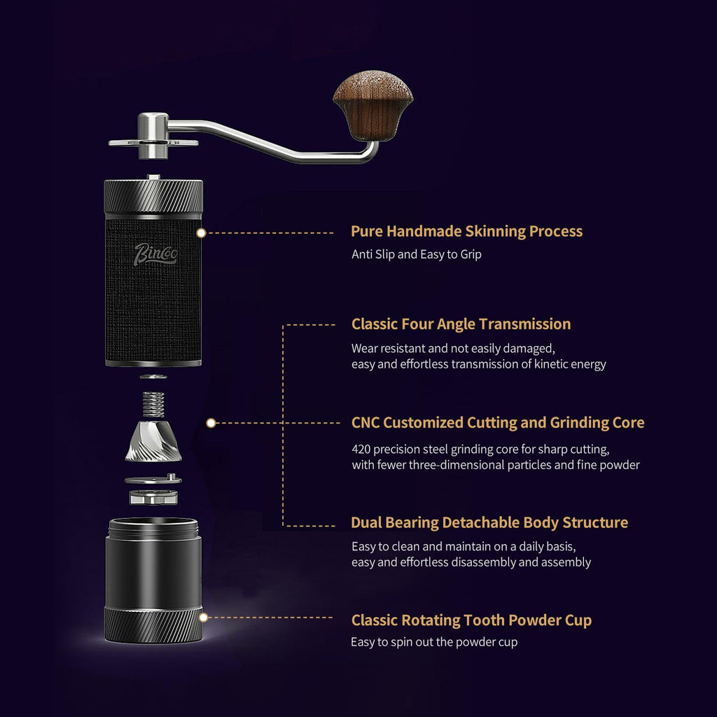 Manual Coffee Bean Grinder with Stainless Steel Conical Burr I23388