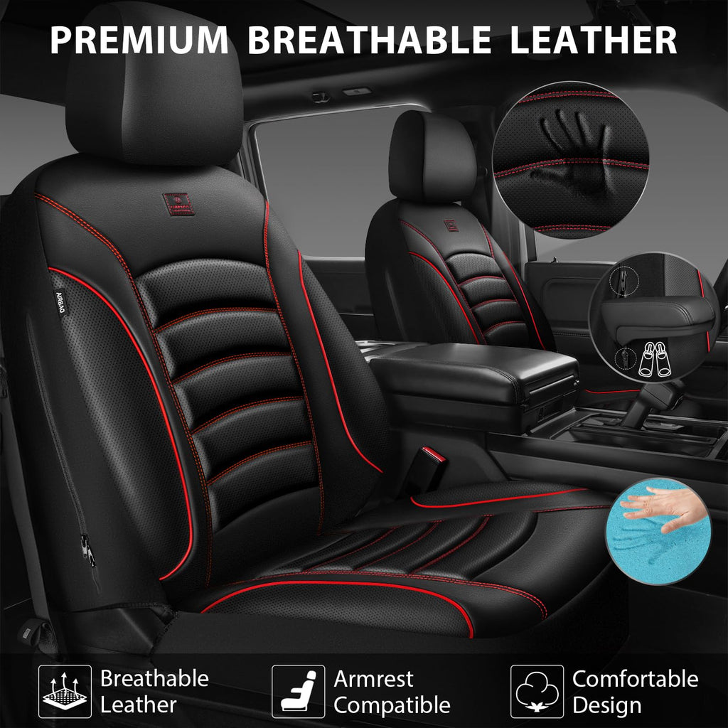 3D Foam PU Leather Car Seat Covers Full Set C1125