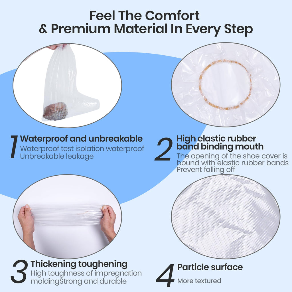 10 Pairs Waterproof Non-Slip Plastic Boot Covers G235956