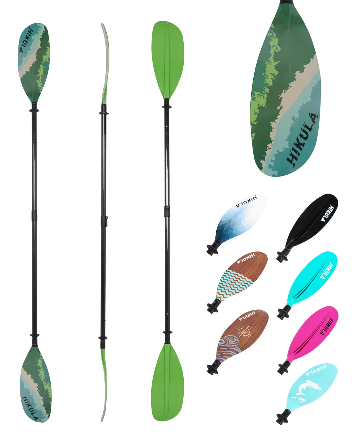 Adjustable Carbon Fiber Shaft Kayak Paddle 4 Piece S349