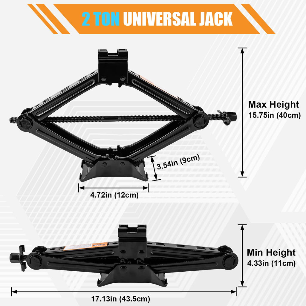 2 Ton Scissor Jack Kit with Lug Wrench E828
