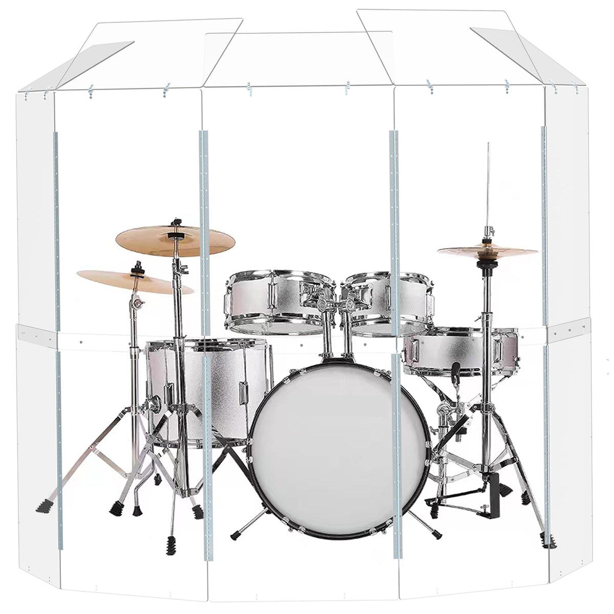 Portable Drum Shield 5-Panels 2ft x 5ft N1843
