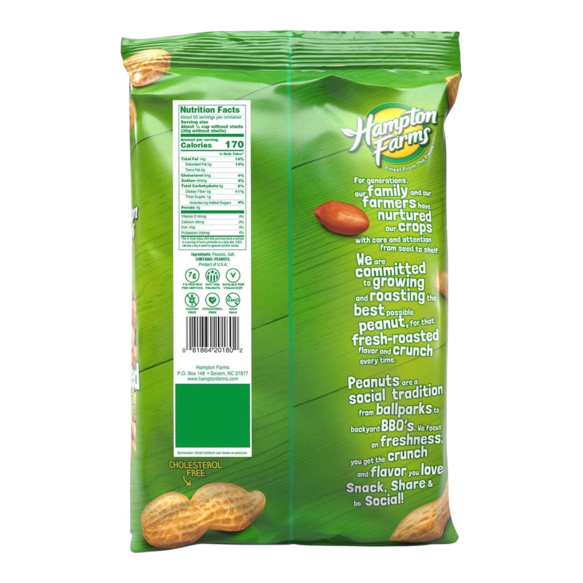 Salted In-Shell Peanuts 5 lb Bag Pack of 2 H1777
