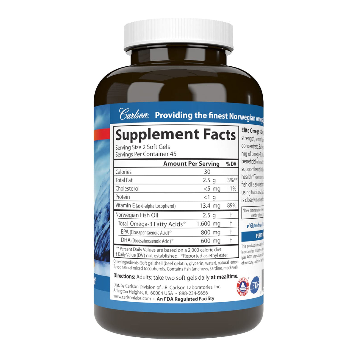 Omega-3 1600mg Soft Gels 90 Count Q43244