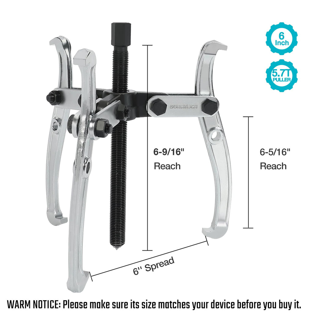6-Inch 3-Jaw Gear Puller CR-V Steel N5051