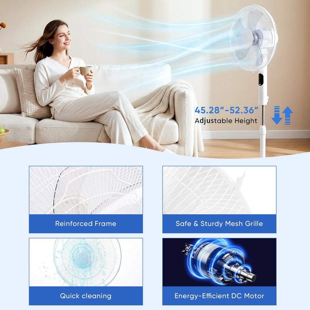 17" Oscillating Pedestal Fan with Remote E82177