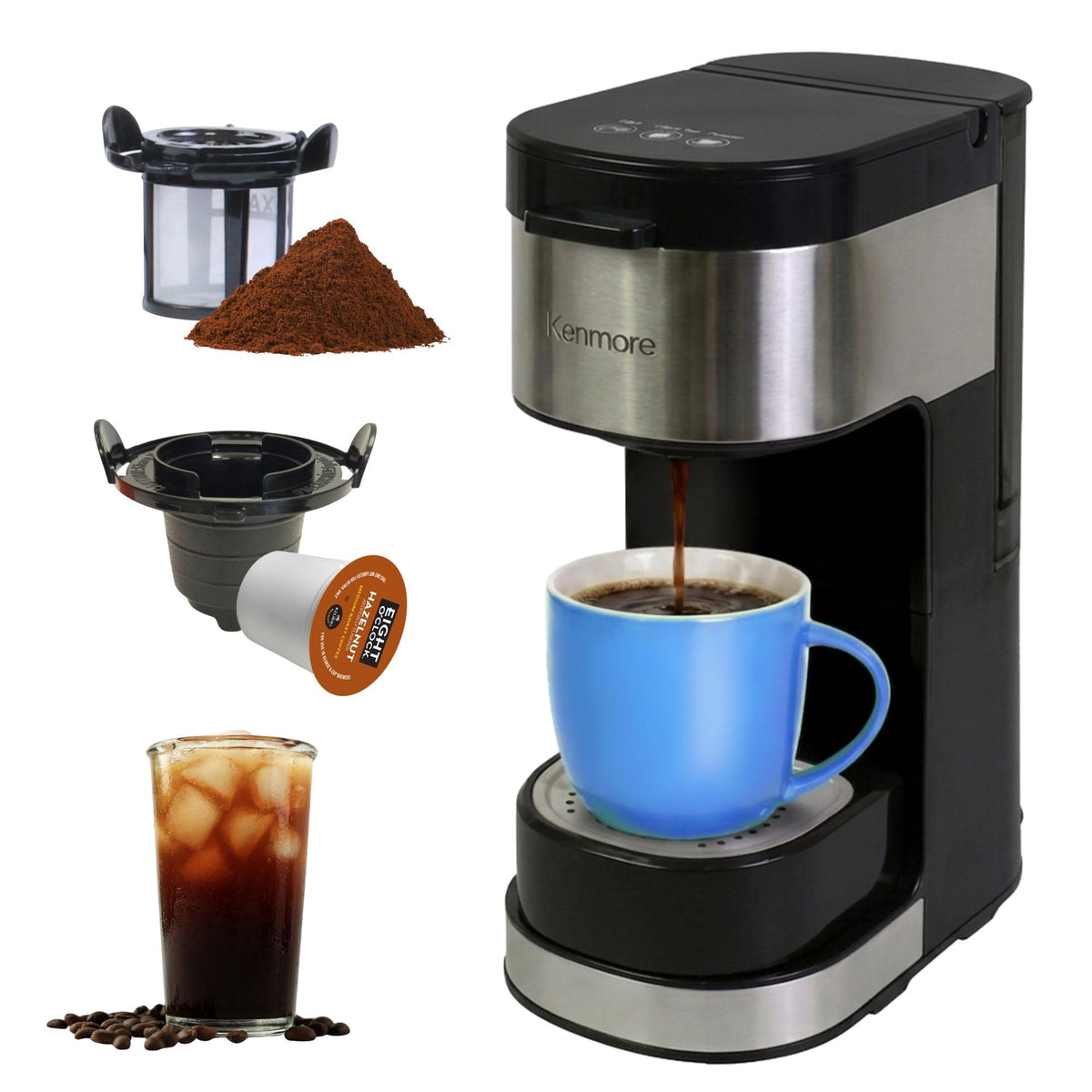 Single Serve Coffee Maker 6–12 Oz Black B9857