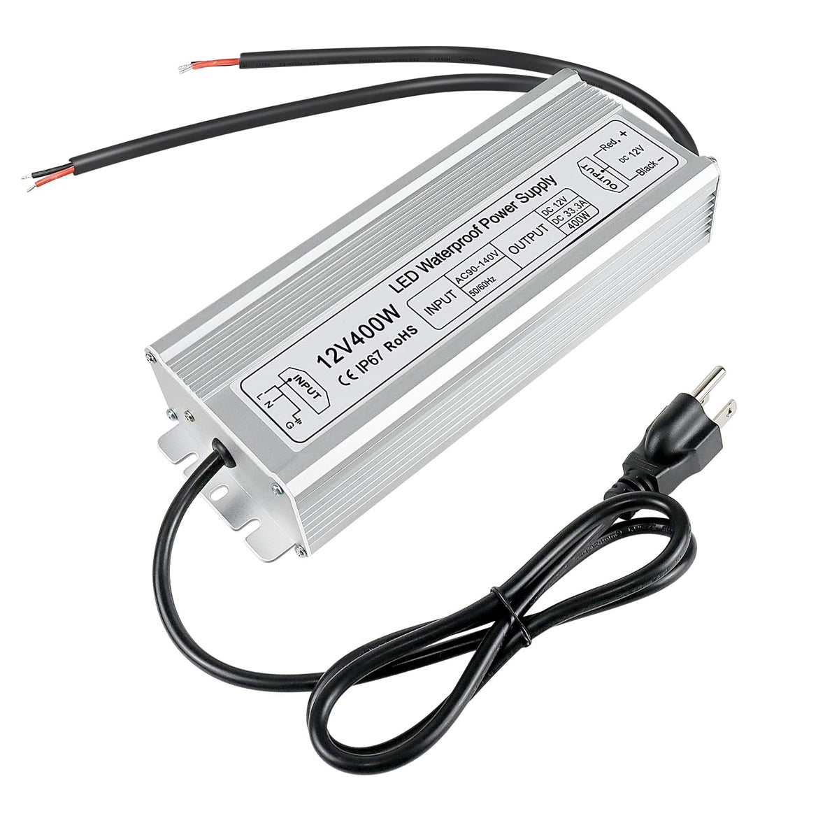 400W 12V IP67 Waterproof LED Power Supply Y543