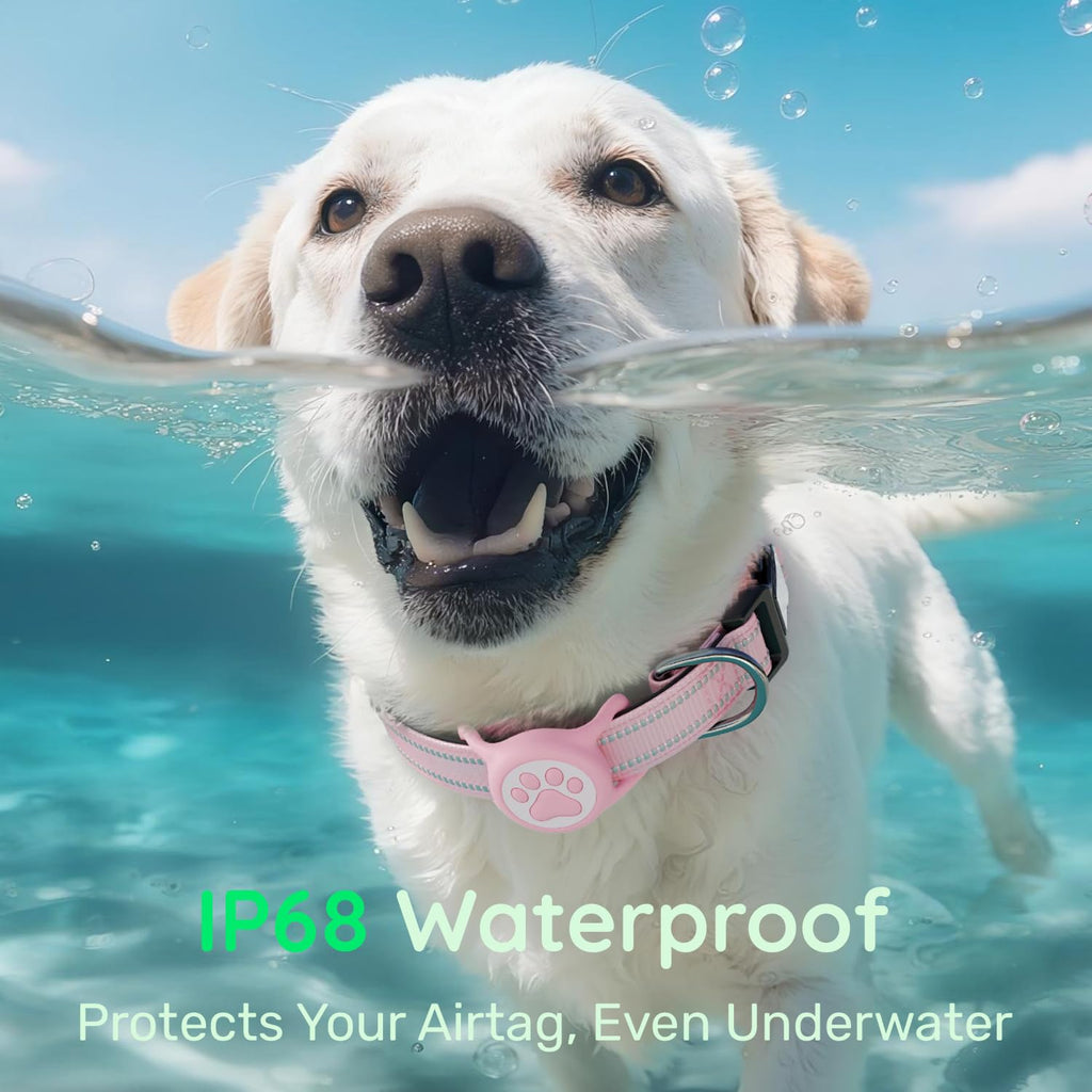 Pink IP68 Waterproof Dog Collar A519