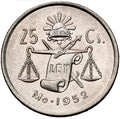 1950-1953 25 Centavos Silver Mexican Coin I67472