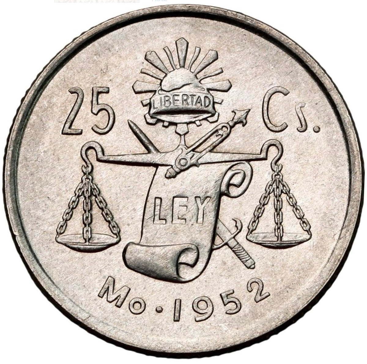 1950-1953 25 Centavos Silver Mexican Coin I67472