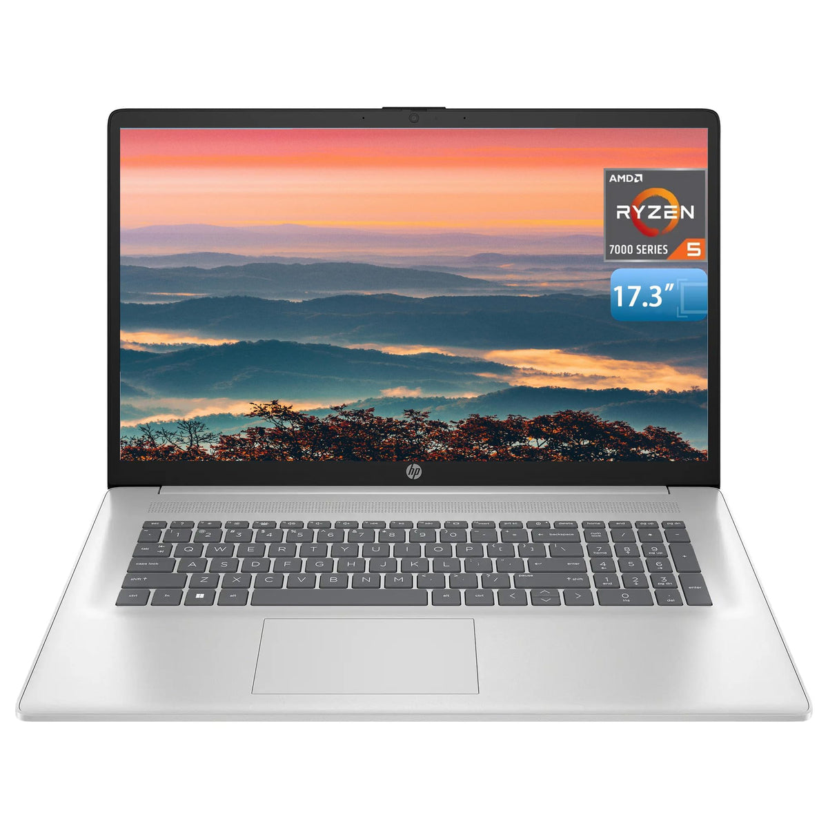 17.3" FHD Laptop, 16GB RAM, 1TB SSD, AMD Ryzen 5, Windows 11 Home, Silver H32616