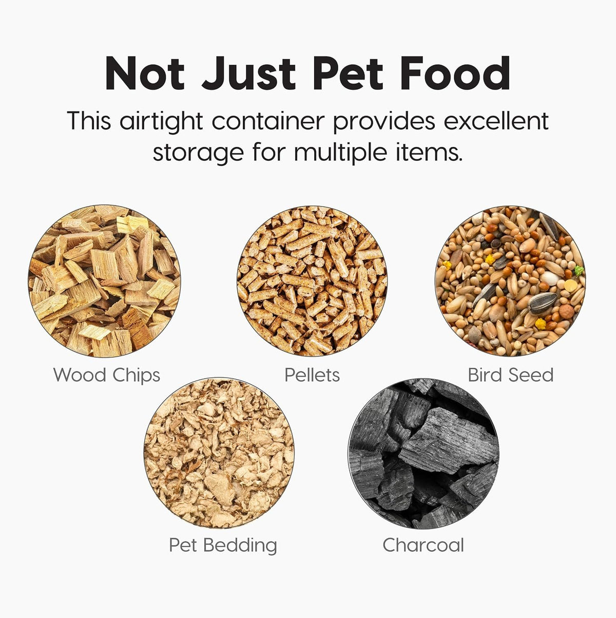 Dog Food Storage Container Up to 13 lbs Smoke A46574