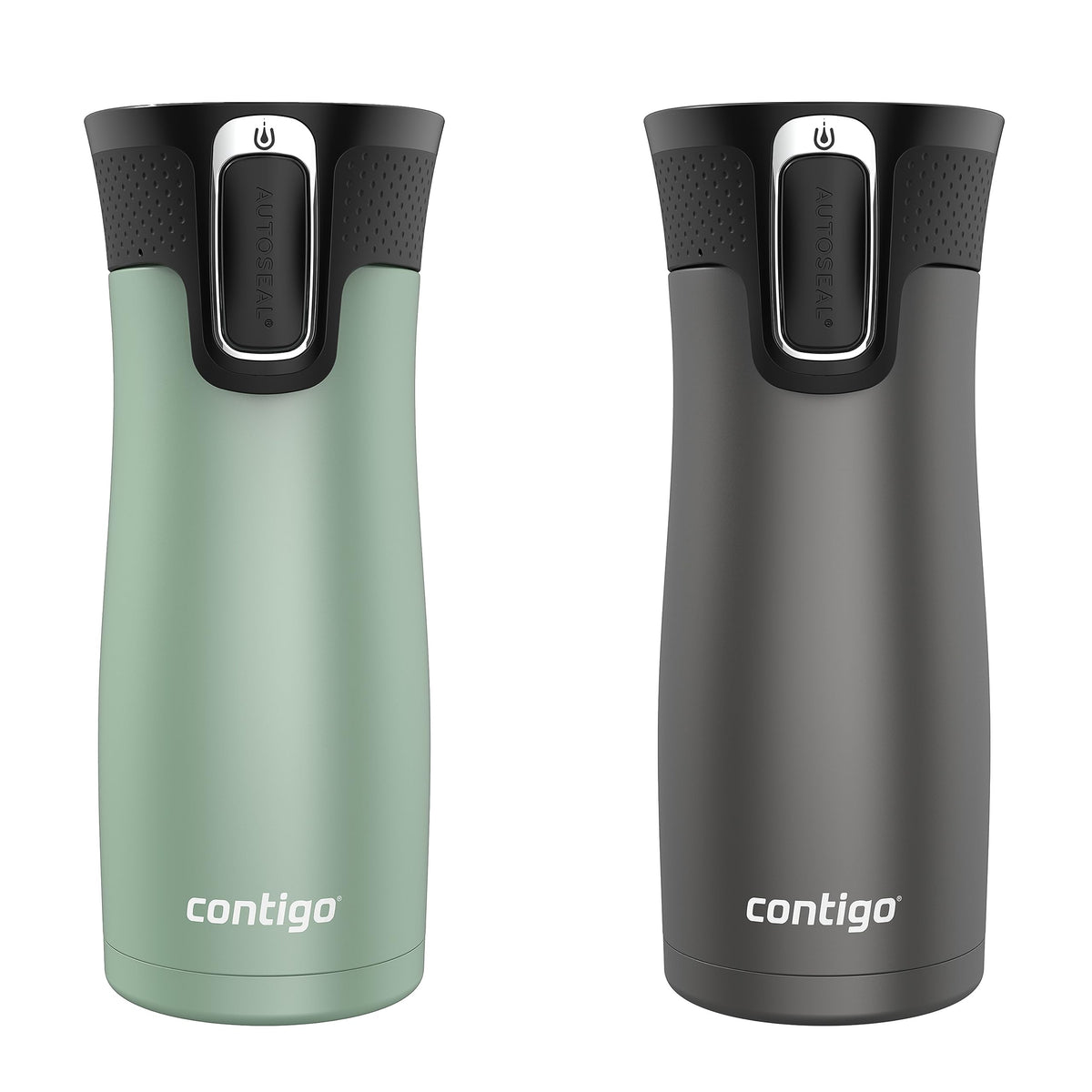 Leak-Proof Spill-Proof Insulated Stainless Steel Travel Mug, 16oz., 2 Pack L68957