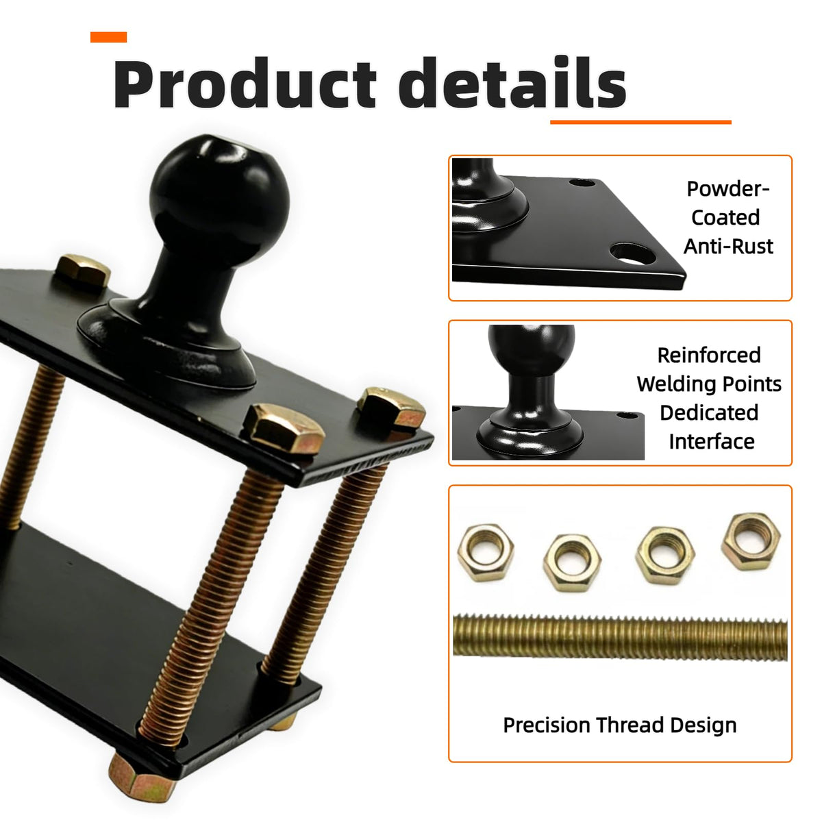 Trailer Sway Control Adapter 2"x3" A-Frame Powder-Coated Steel N317