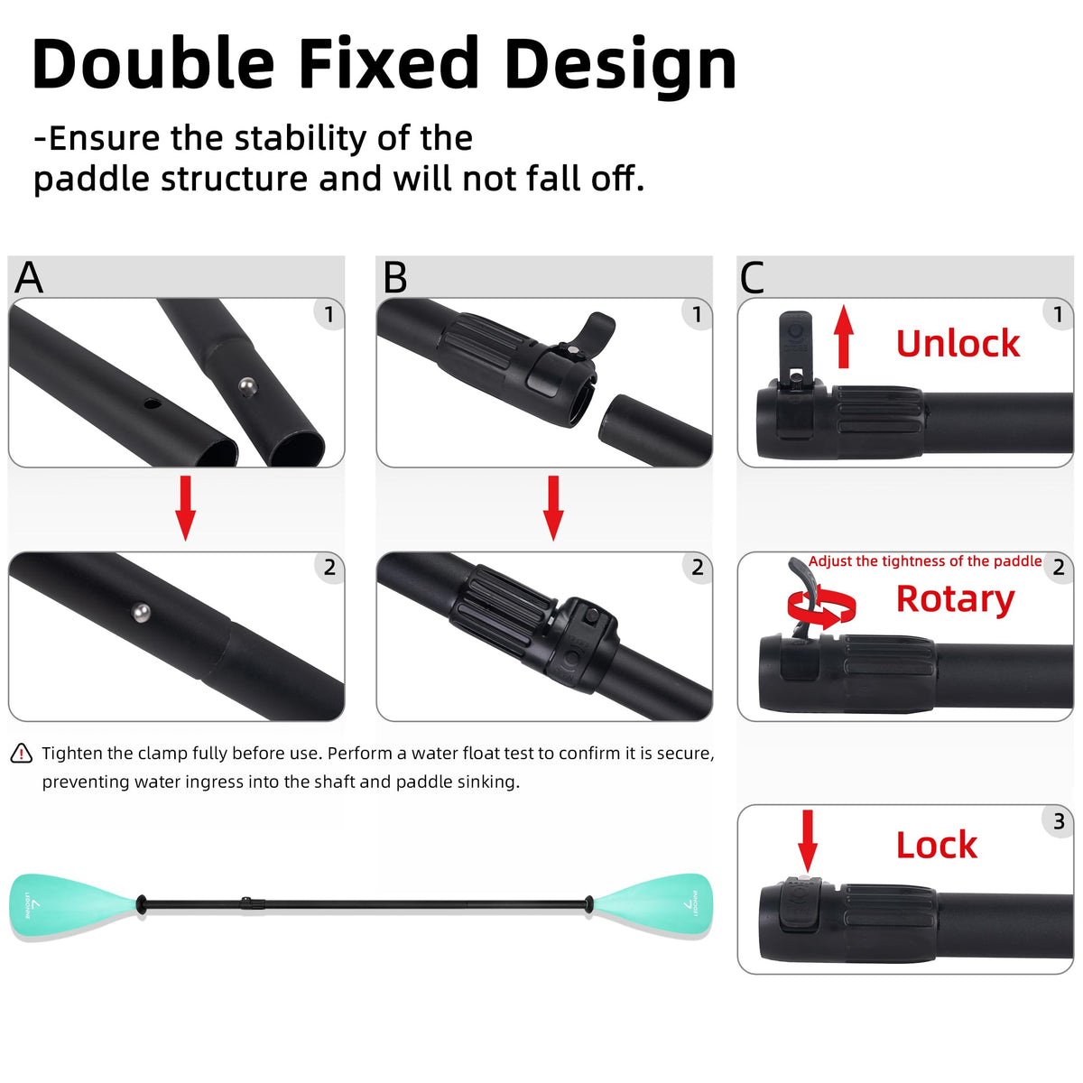 Adjustable Stand Up Paddle with Aluminum Alloy Shaft K570633