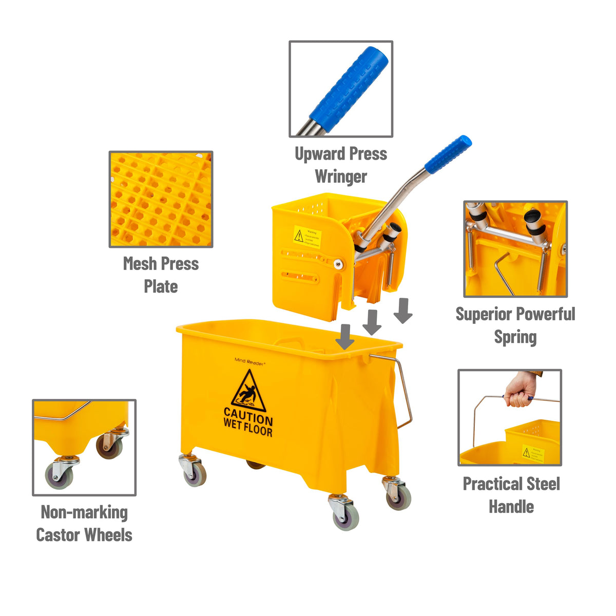 5.5-Gallon Mop Bucket with Wringer E36542