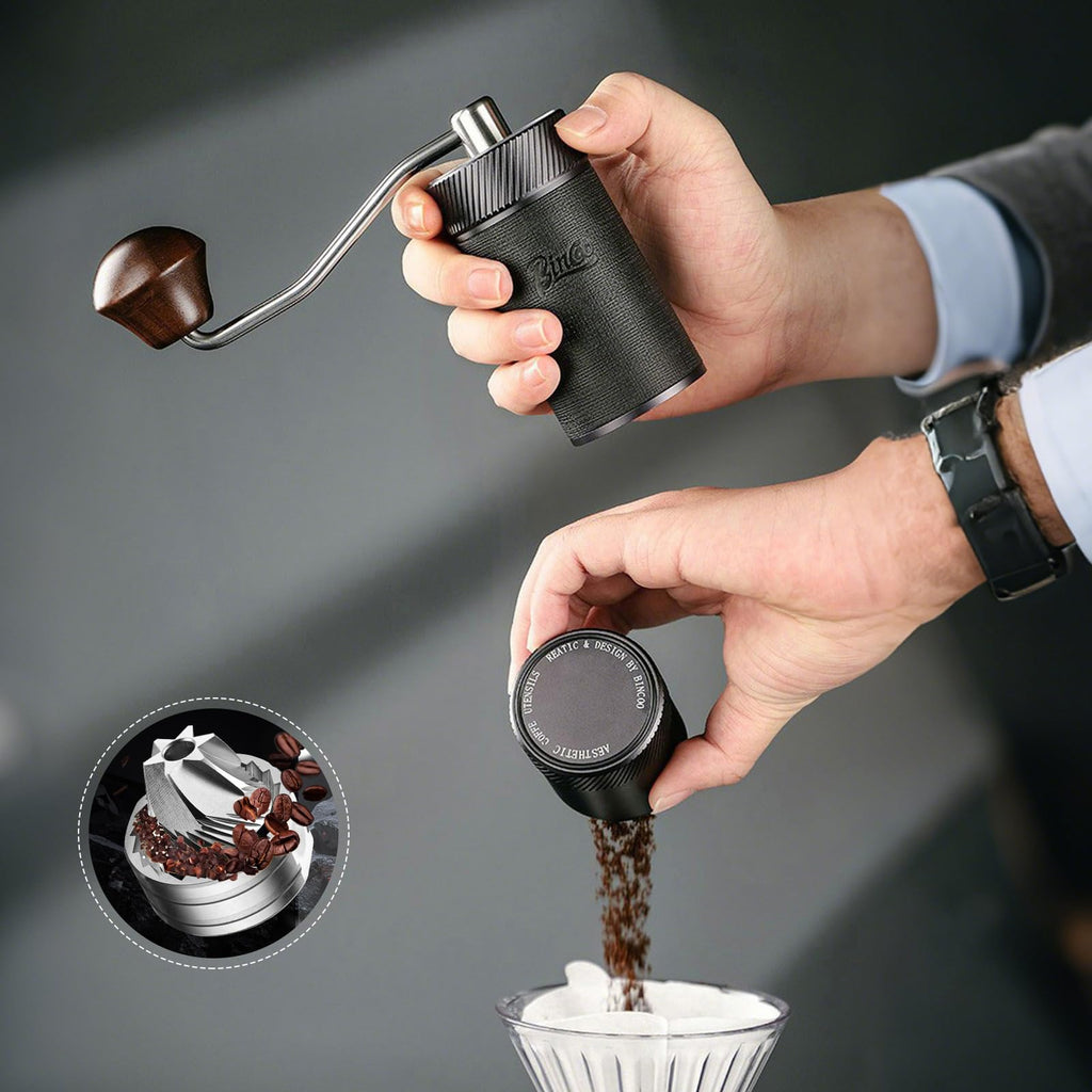 Manual Coffee Bean Grinder with Stainless Steel Conical Burr I23388
