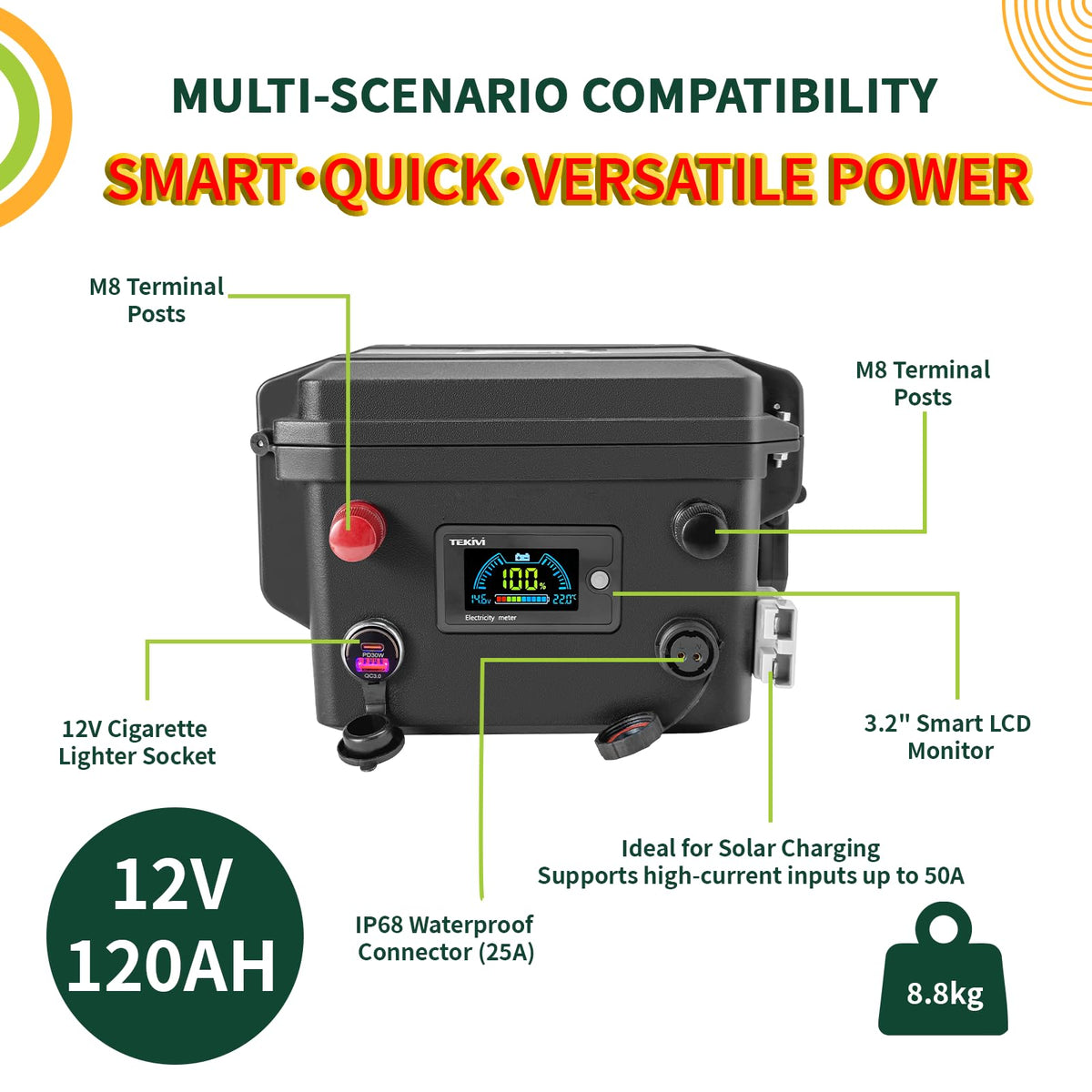 12V 120Ah LiFePO4 Battery F5941