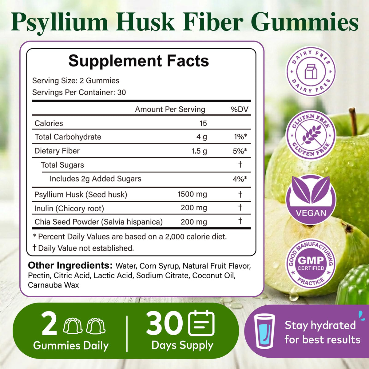 Psyllium Husk 1500mg Fiber Supplement F817789