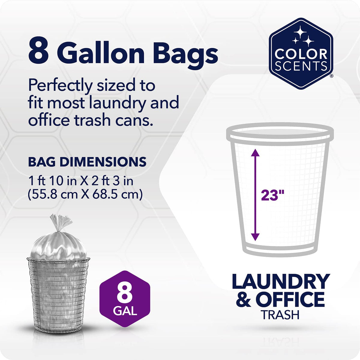 8 Gallon Twist Tie Trash Bags C767