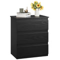 Black 3 Drawer Nightstand U980