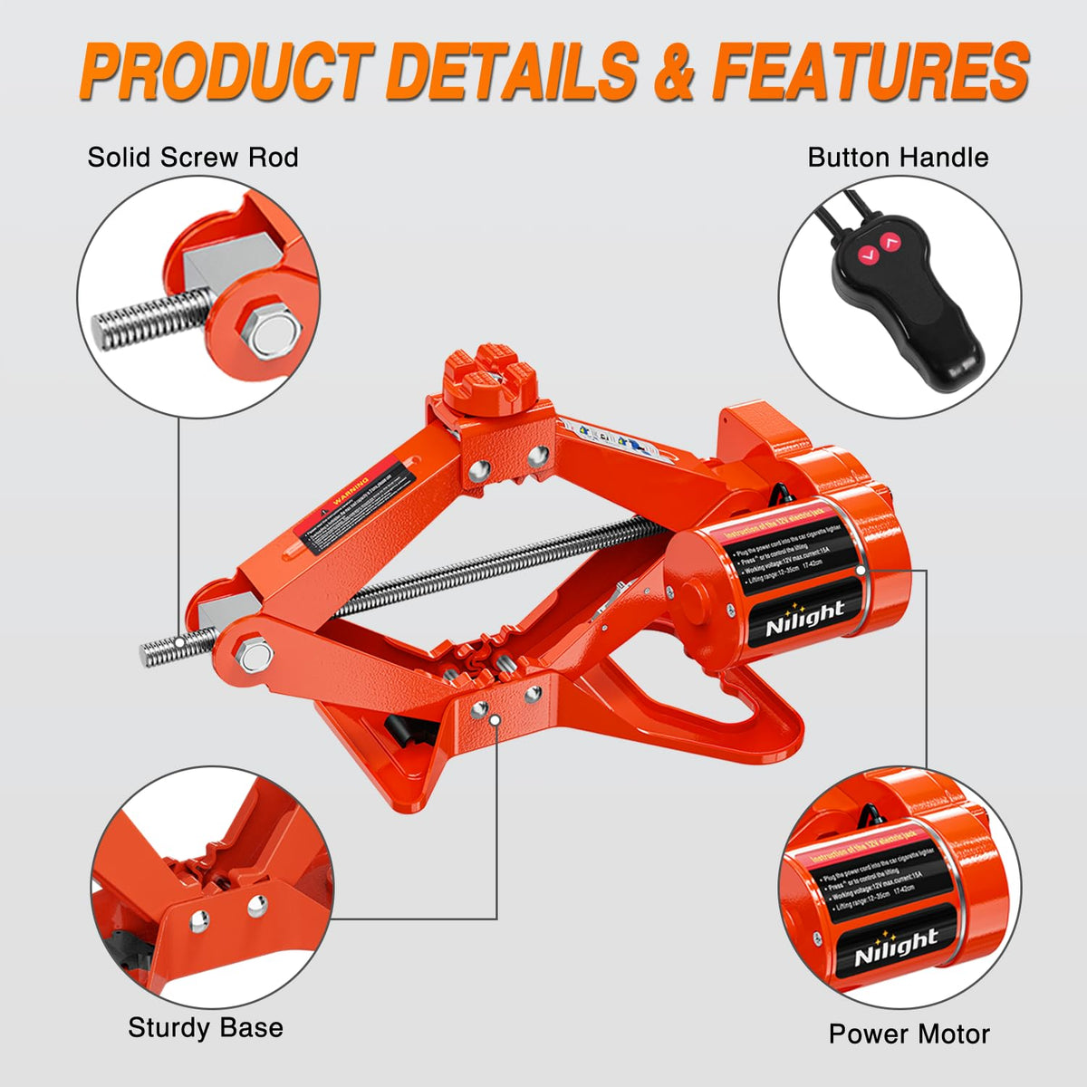 3 Ton 12V Electric Car Jack N1685