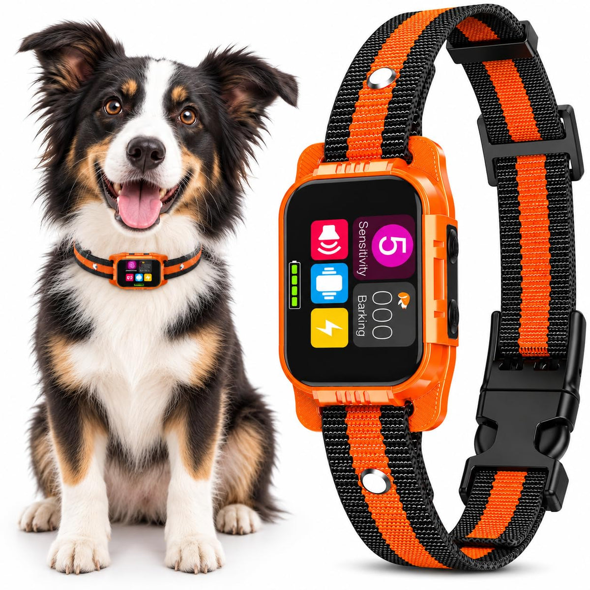 Orange IP67 Waterproof Dog Bark Collar S310
