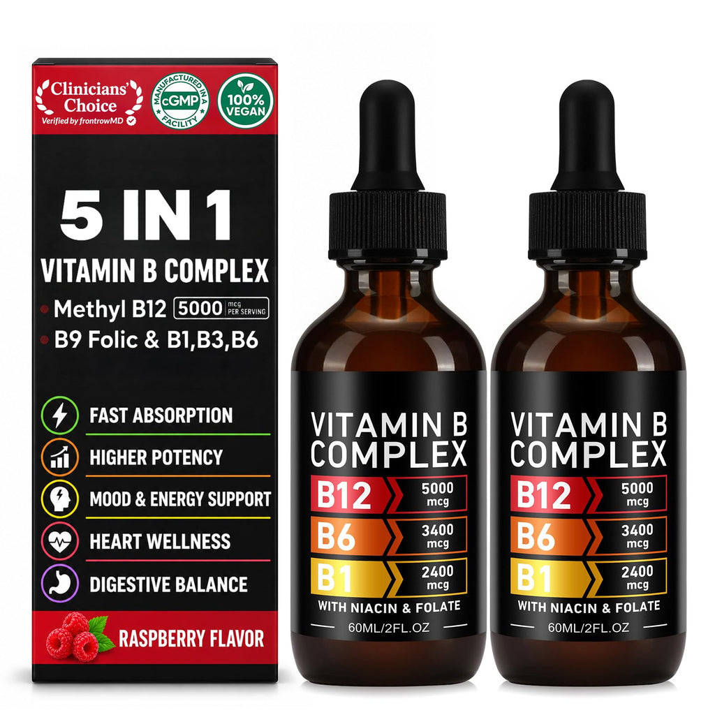 Vitamin B12 Complex Drops 5000mcg 2 Packs E502