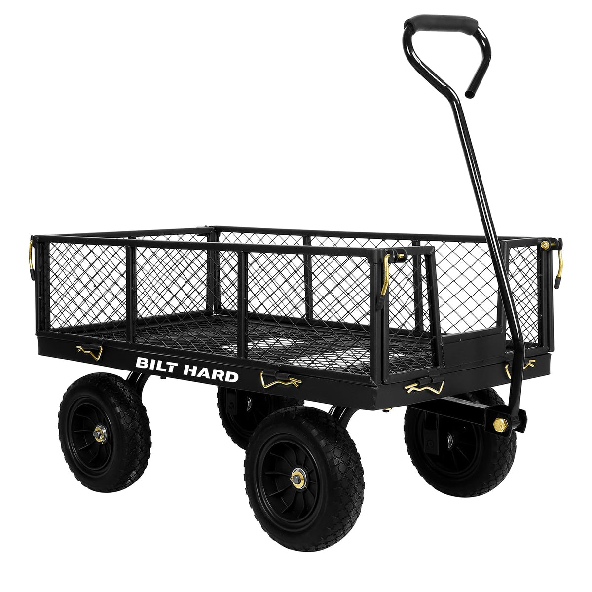 10" Flat Free Tires Steel Garden Cart with Rotating Handle F42570