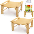2 Pack Natural Bamboo Beverage Dispenser Stand W2968